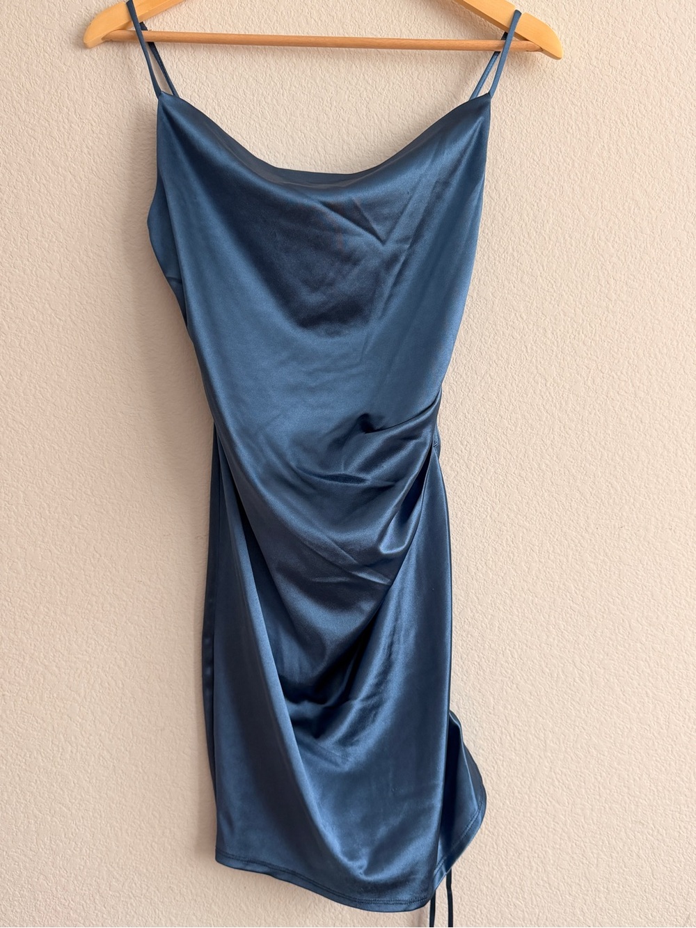 Emerald Sundae Blue Satin party Dress